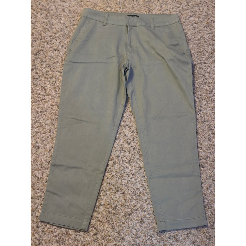 Banana Republic Straight Leg Pants Women's Size 12 Green Spandex Blend